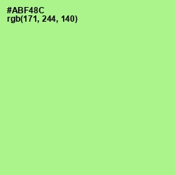 #ABF48C - Mint Green Color Image