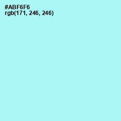 #ABF6F6 - Ice Cold Color Image