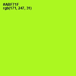#ABF71F - Inch Worm Color Image