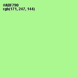 #ABF790 - Mint Green Color Image