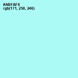 #ABFAF6 - Ice Cold Color Image