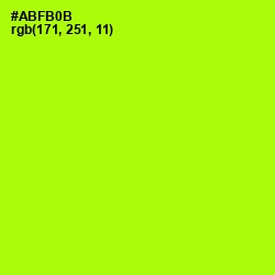 #ABFB0B - Lime Color Image