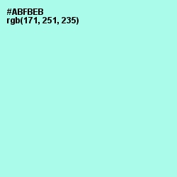 #ABFBEB - Ice Cold Color Image