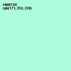 #ABFCDC - Magic Mint Color Image