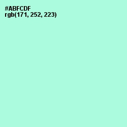 #ABFCDF - Magic Mint Color Image