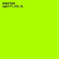 #ABFD00 - Lime Color Image