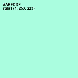 #ABFDDF - Magic Mint Color Image