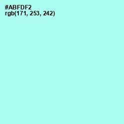 #ABFDF2 - Ice Cold Color Image