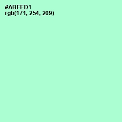 #ABFED1 - Magic Mint Color Image