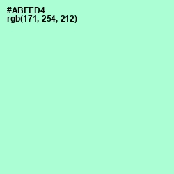 #ABFED4 - Magic Mint Color Image