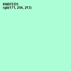 #ABFED5 - Magic Mint Color Image