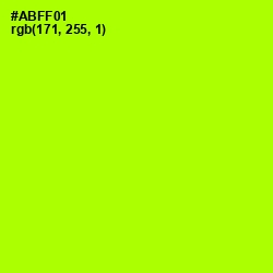 #ABFF01 - Lime Color Image