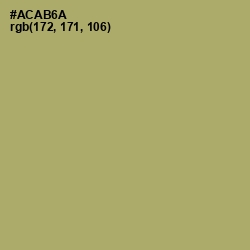 #ACAB6A - Green Smoke Color Image