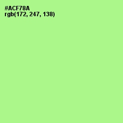 #ACF78A - Mint Green Color Image