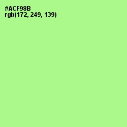 #ACF98B - Mint Green Color Image
