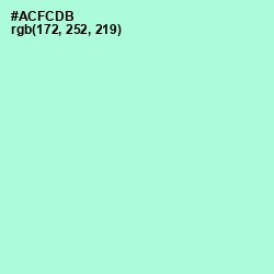 #ACFCDB - Magic Mint Color Image