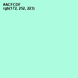 #ACFCDF - Magic Mint Color Image