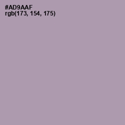 #AD9AAF - Amethyst Smoke Color Image