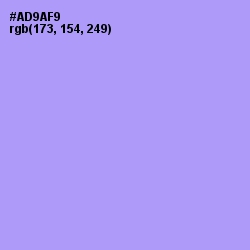 #AD9AF9 - Dull Lavender Color Image