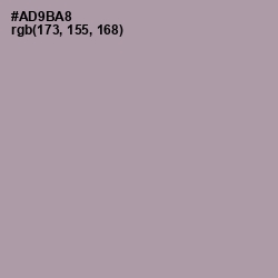 #AD9BA8 - Amethyst Smoke Color Image