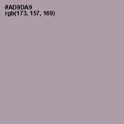 #AD9DA9 - Amethyst Smoke Color Image