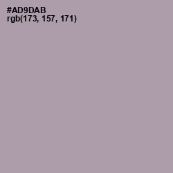 #AD9DAB - Amethyst Smoke Color Image