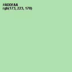 #ADDFAA - Moss Green Color Image