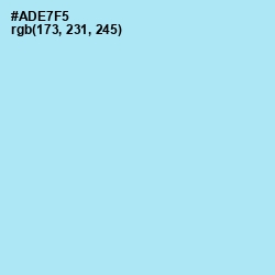#ADE7F5 - Blizzard Blue Color Image