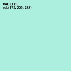 #ADEFDE - Water Leaf Color Image