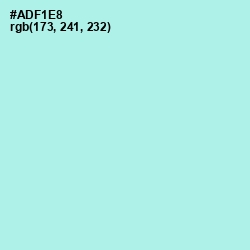 #ADF1E8 - Ice Cold Color Image