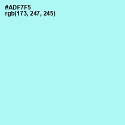 #ADF7F5 - Ice Cold Color Image