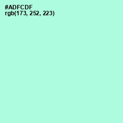 #ADFCDF - Magic Mint Color Image