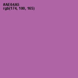 #AE64A5 - Wisteria Color Image