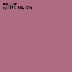 #AE6C81 - Turkish Rose Color Image