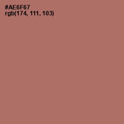 #AE6F67 - Coral Tree Color Image