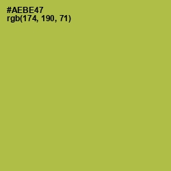 #AEBE47 - Olive Green Color Image