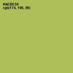 #AEBE59 - Olive Green Color Image