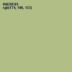 #AEBE85 - Swamp Green Color Image