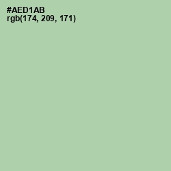 #AED1AB - Moss Green Color Image