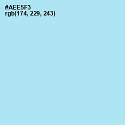 #AEE5F3 - Blizzard Blue Color Image