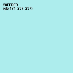 #AEEDED - Blizzard Blue Color Image