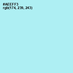 #AEEFF3 - Ice Cold Color Image