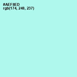 #AEF8ED - Ice Cold Color Image