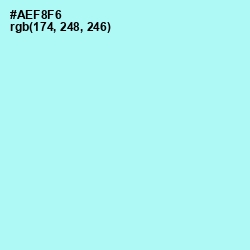 #AEF8F6 - Ice Cold Color Image