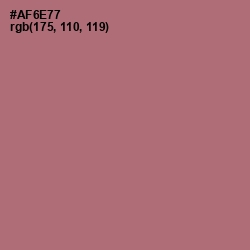 #AF6E77 - Coral Tree Color Image