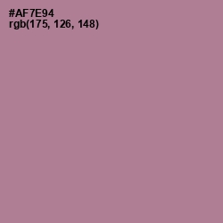 #AF7E94 - Turkish Rose Color Image