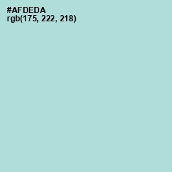 #AFDEDA - Aqua Island Color Image