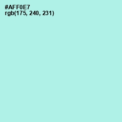 #AFF0E7 - Ice Cold Color Image