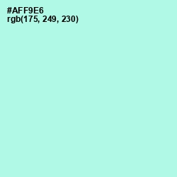 #AFF9E6 - Ice Cold Color Image