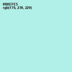 #B0EFE5 - Powder Blue Color Image